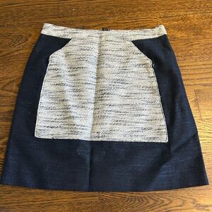 3.1 Phillip Lim Textured navy and Cream Skirt